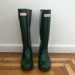 Hunter Original Tall Gloss Rain Boot- Size 7